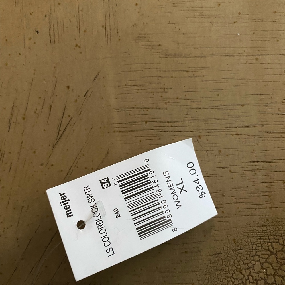 đ
şFASHION Avenue two tone blue sweater Xl new with tags - Picture 4 of 4